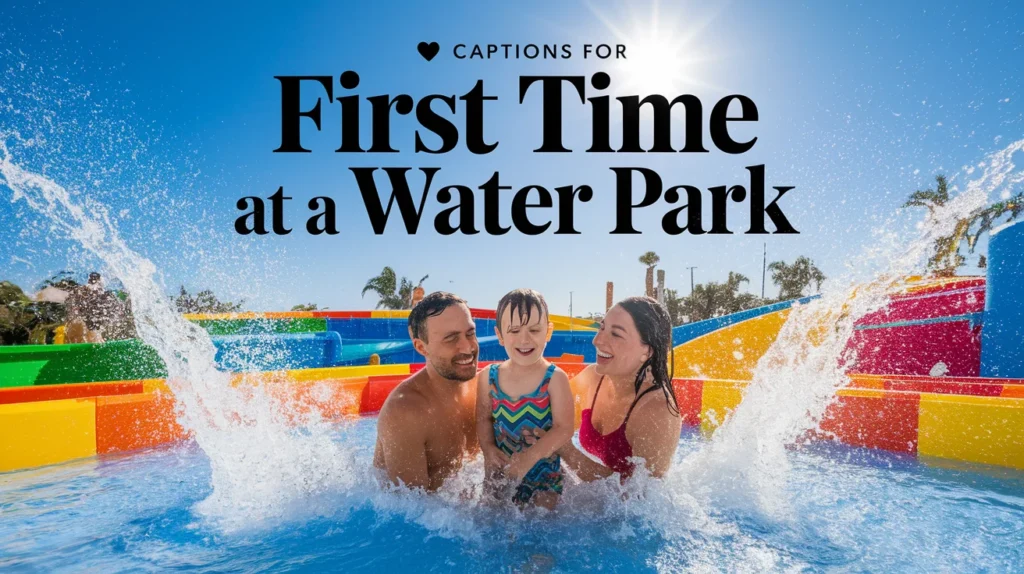 Captions for First Time at a Water Park