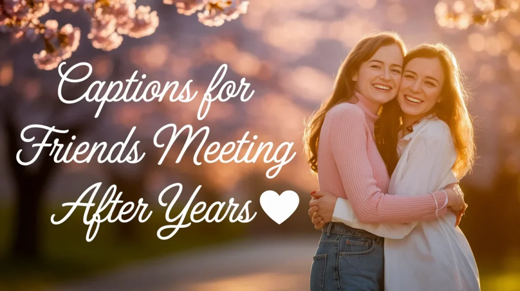Captions for Friends Meeting After Years