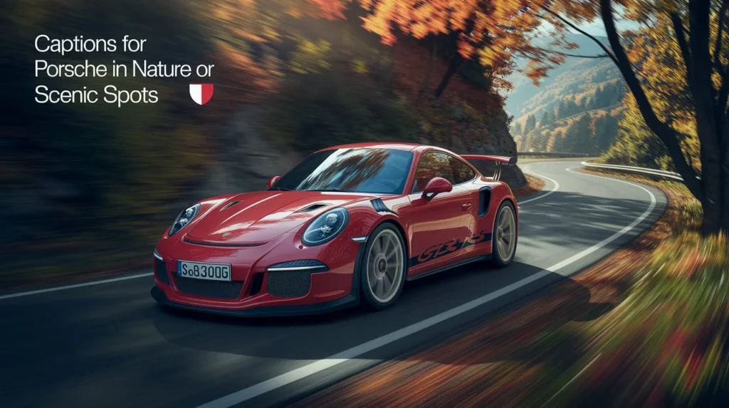 Captions for Porsche in Nature or Scenic Spots