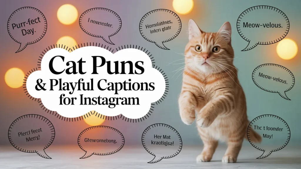 Cat Puns & Playful Captions For Instagram