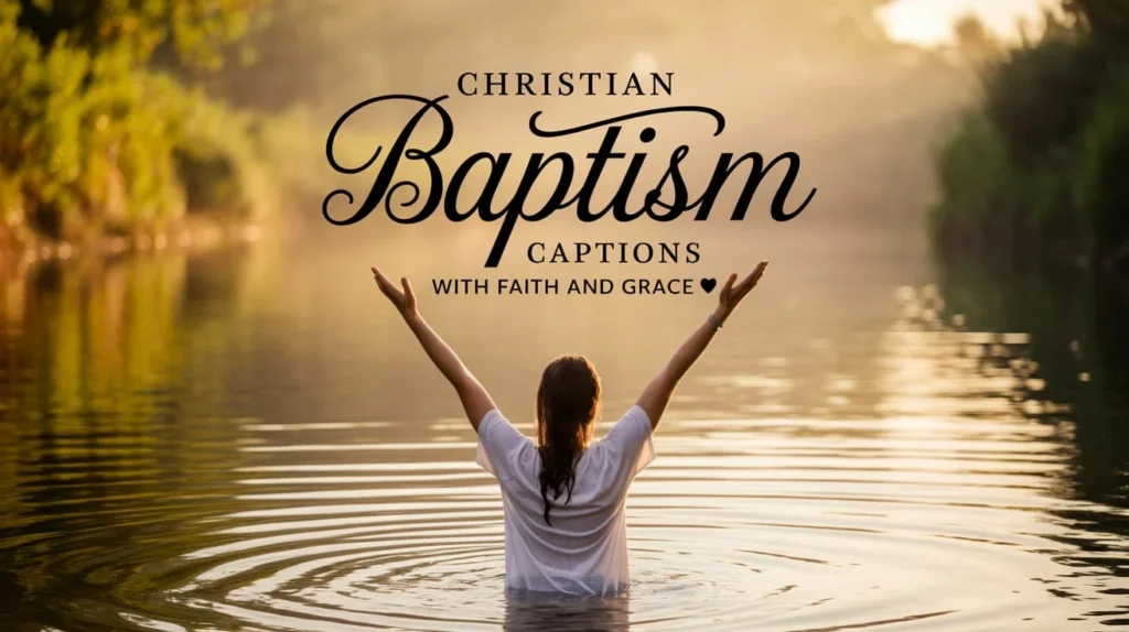 Christian Baptism Captions with Faith and Grace
