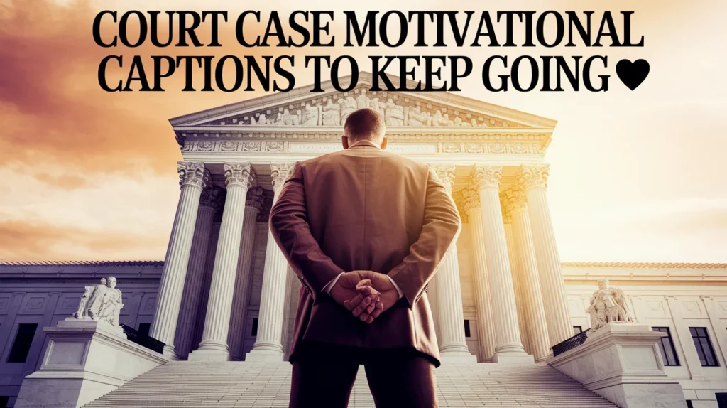Court Case Motivational Captions To Keep Going
