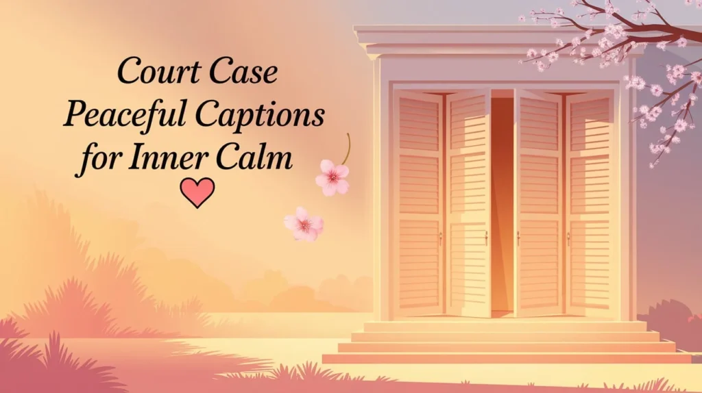 Court Case Peaceful Captions For Inner Calm