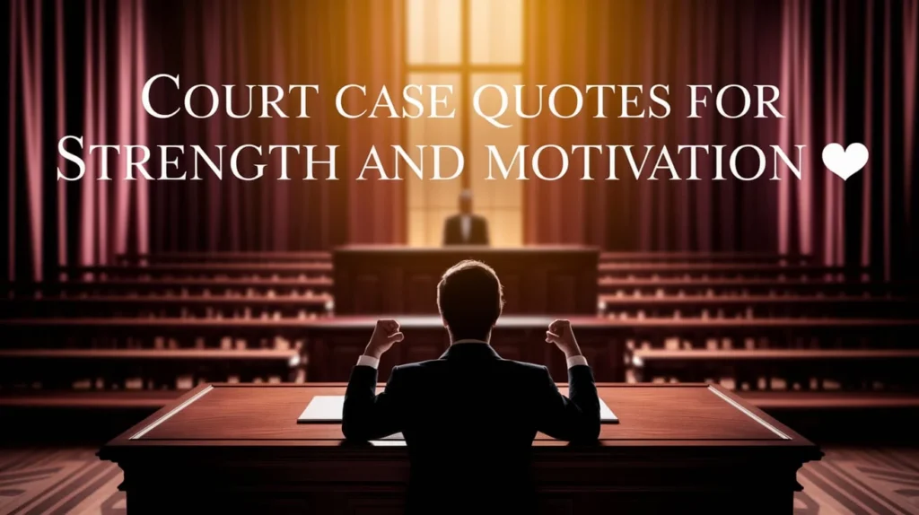 Court Case Quotes For Strength And Motivation