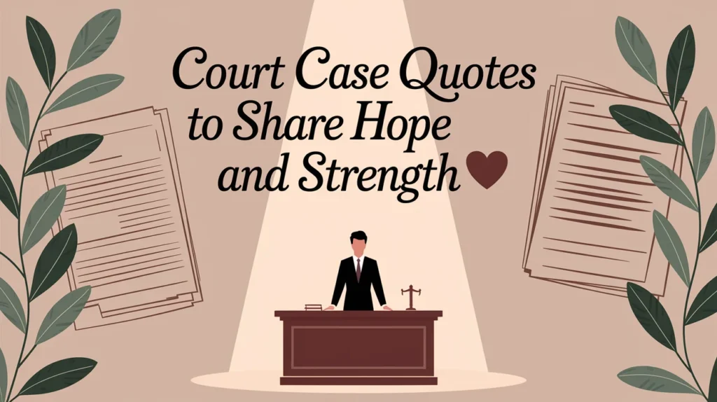 Court Case Quotes To Share Hope And Strength