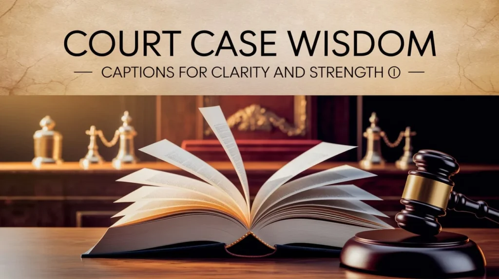 Court Case Wisdom Captions For Clarity And Strength