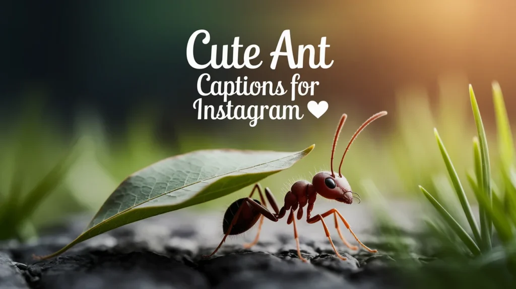 Cute Ant Captions For Instagram