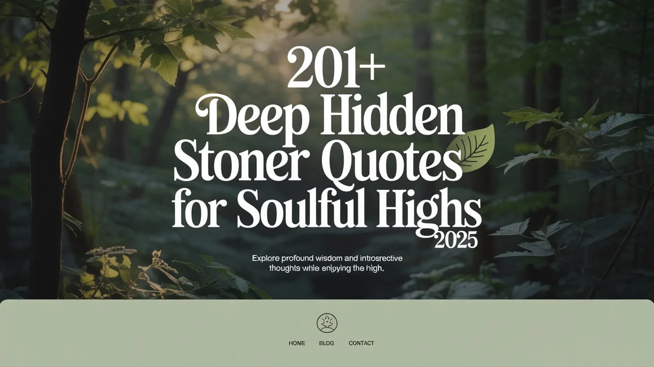 Deep Hidden Stoner Quotes for Soulful Highs