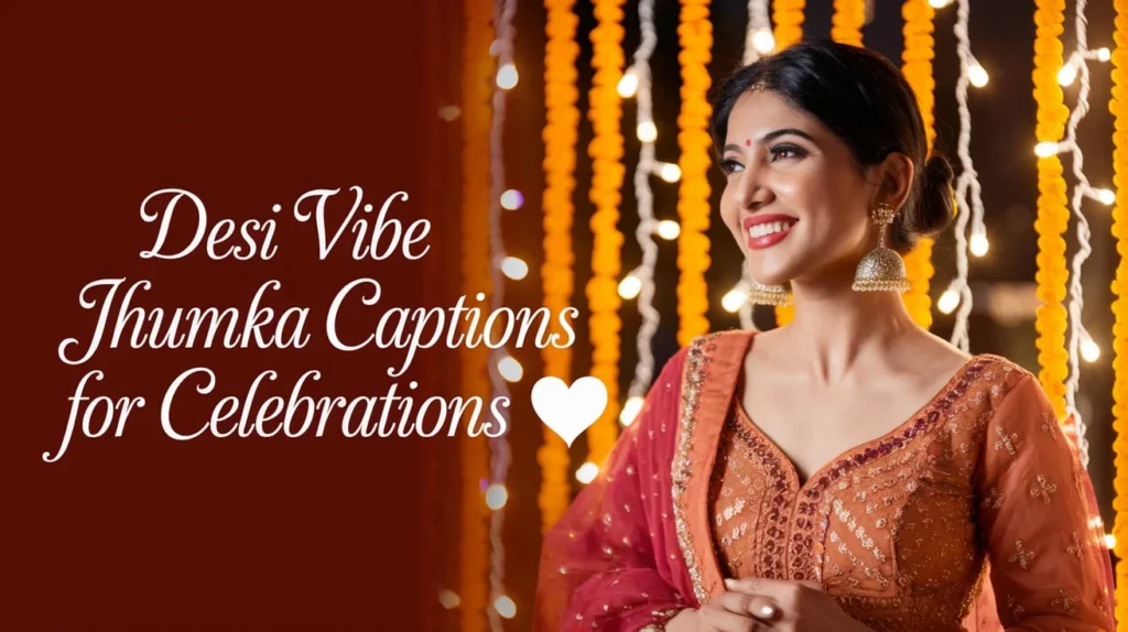 Desi Vibe Jhumka Captions for Celebrations