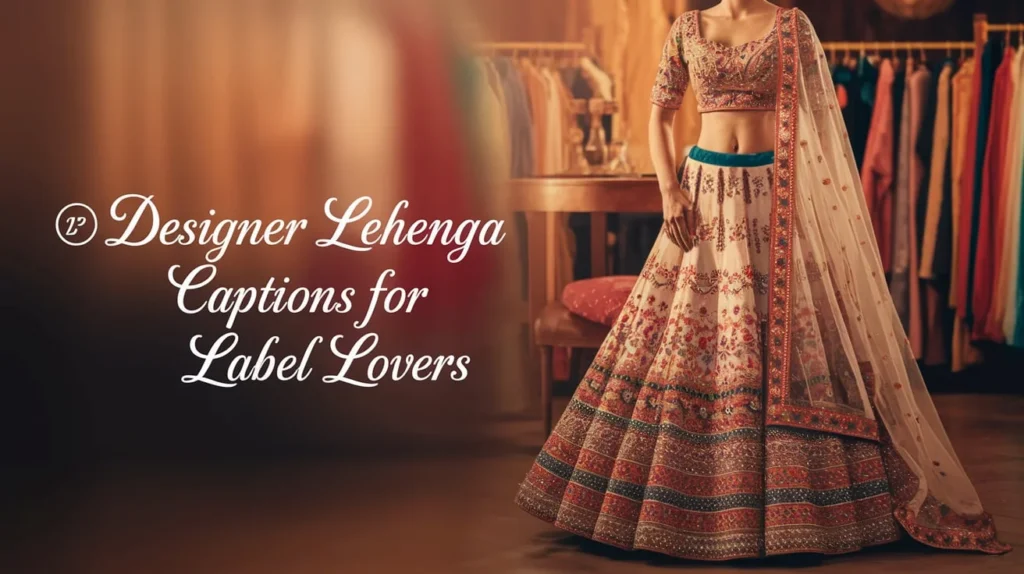 Designer Lehenga Captions For Label Lovers