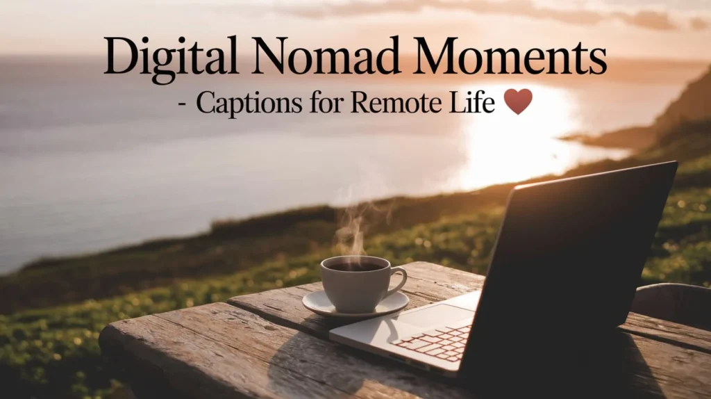 Digital Nomad Moments – Captions for Remote Life