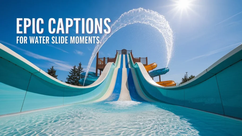 Epic Captions for Water Slide Moments