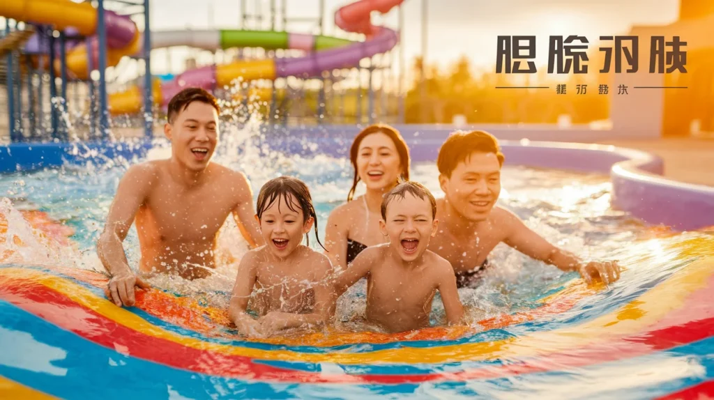Family Water Park Day Captions