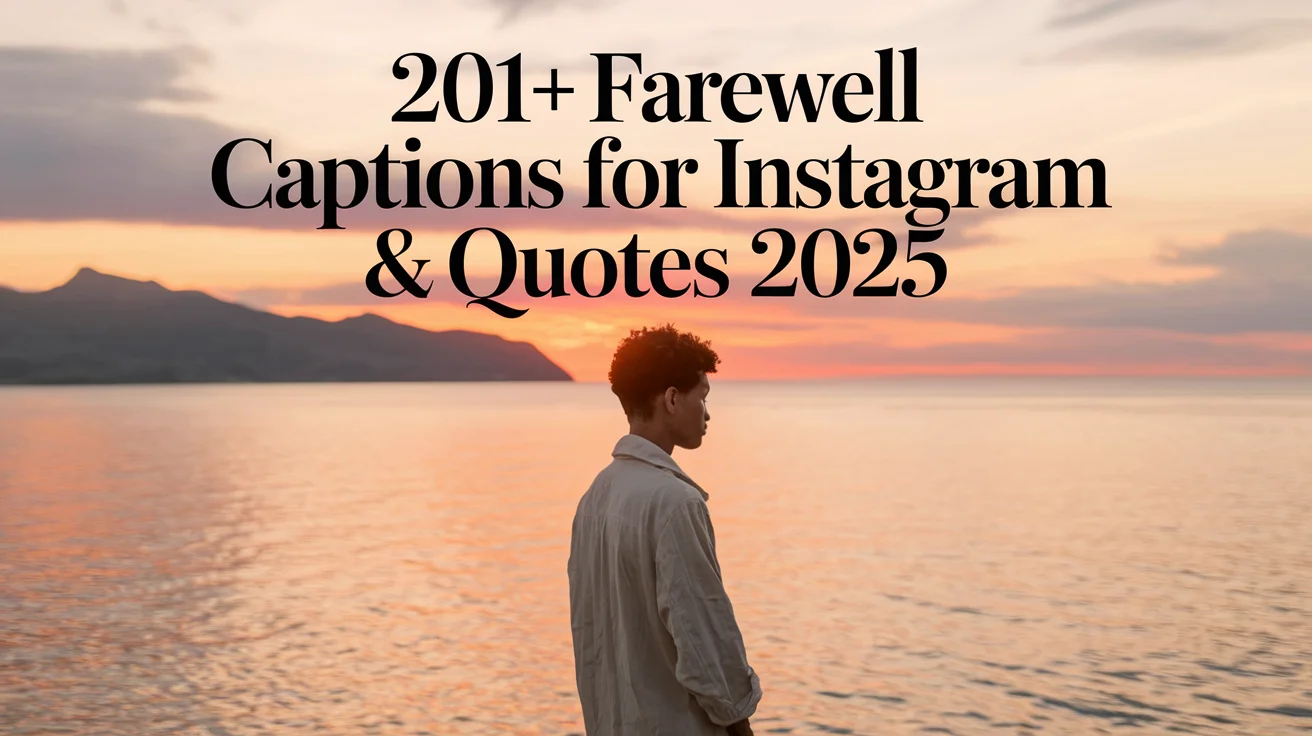 Farewell Captions For Instagram & Quotes