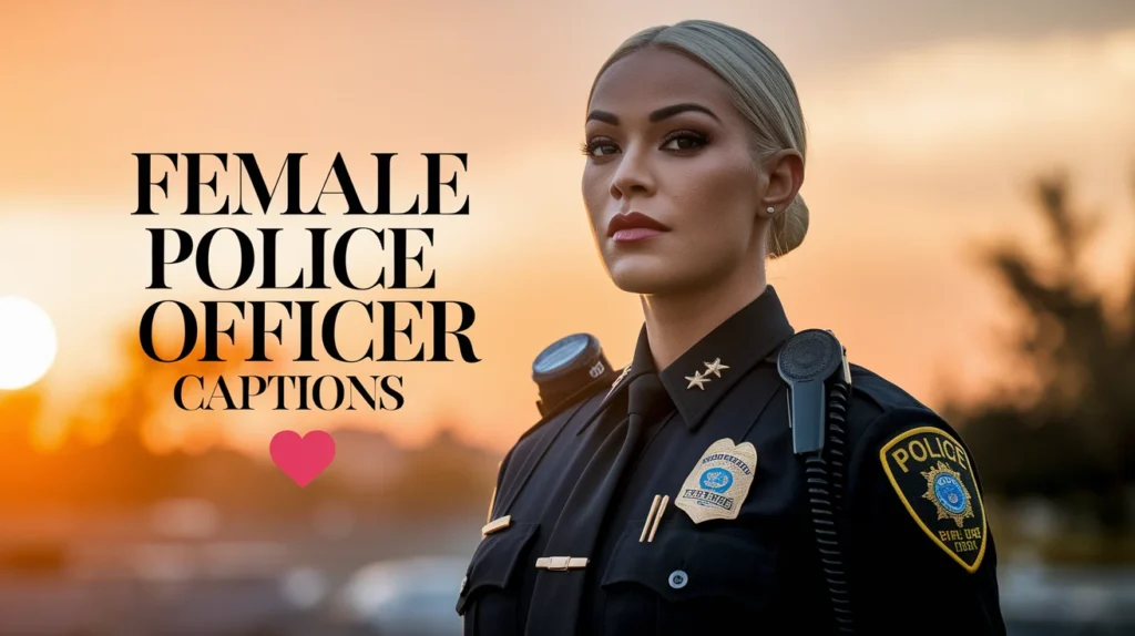 Female Police Officer Captions