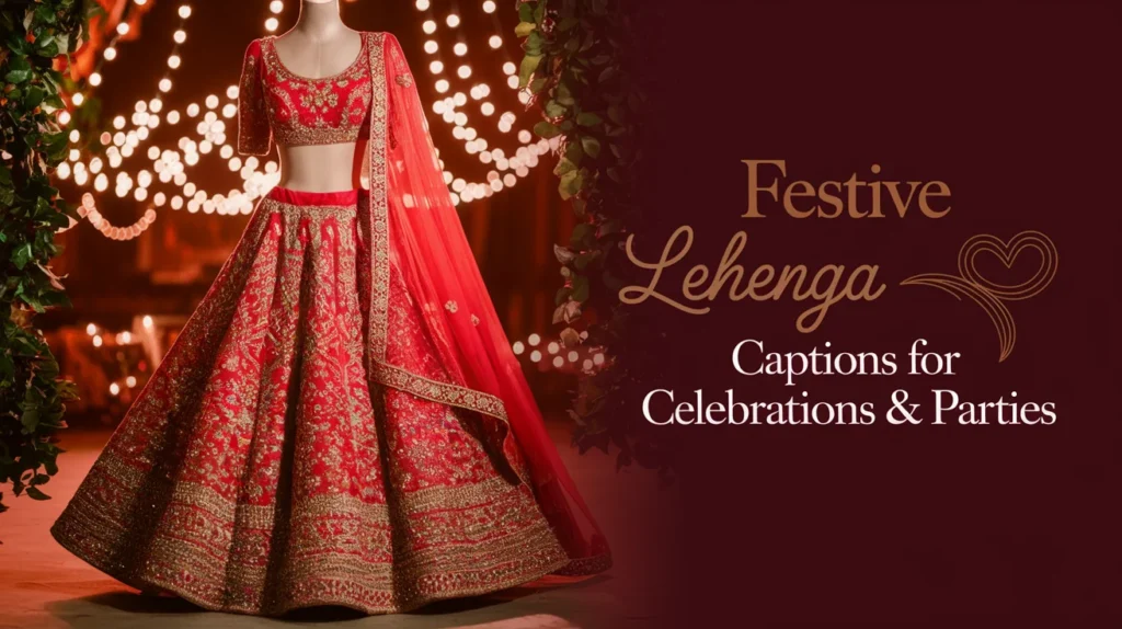 Festive Lehenga Captions For Celebrations & Parties