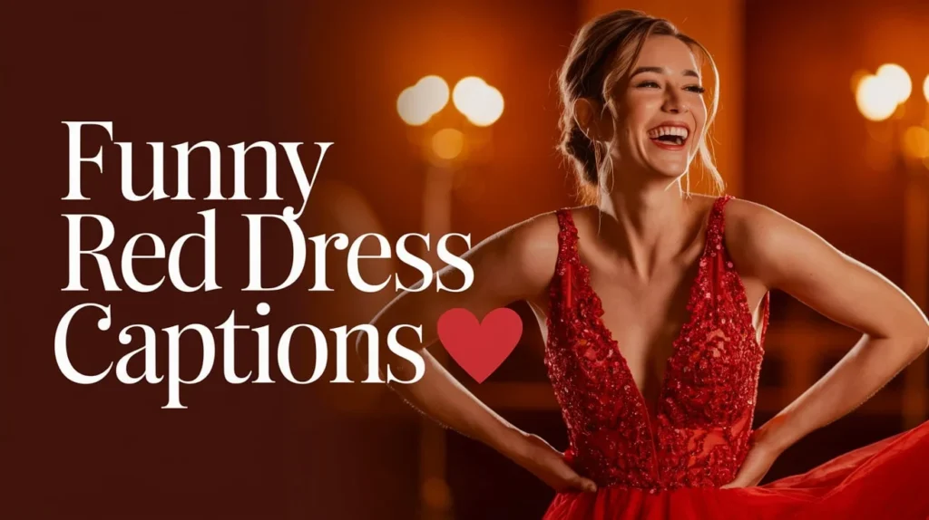 Funny Red Dress Captions