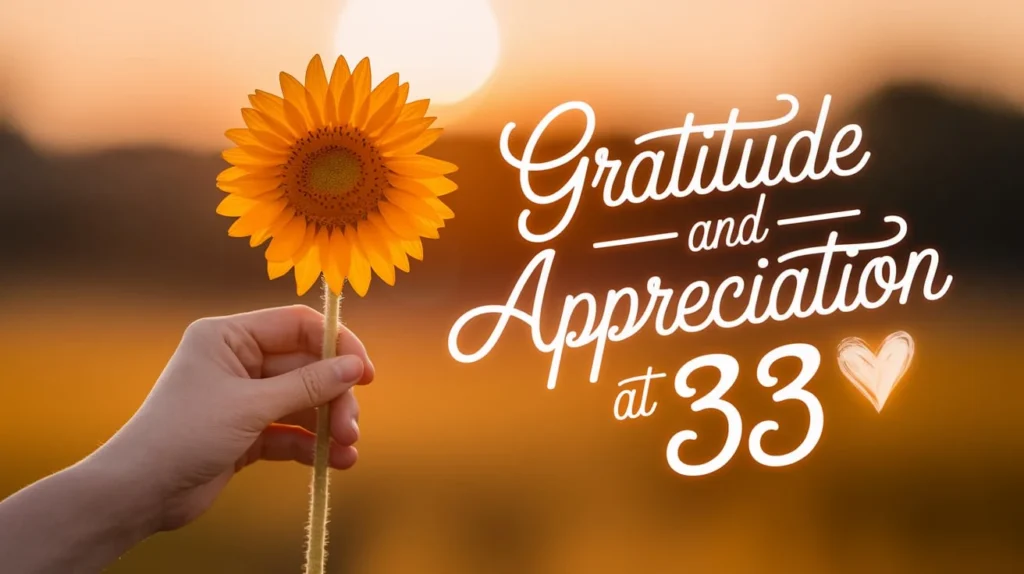 Gratitude and Appreciation at 33