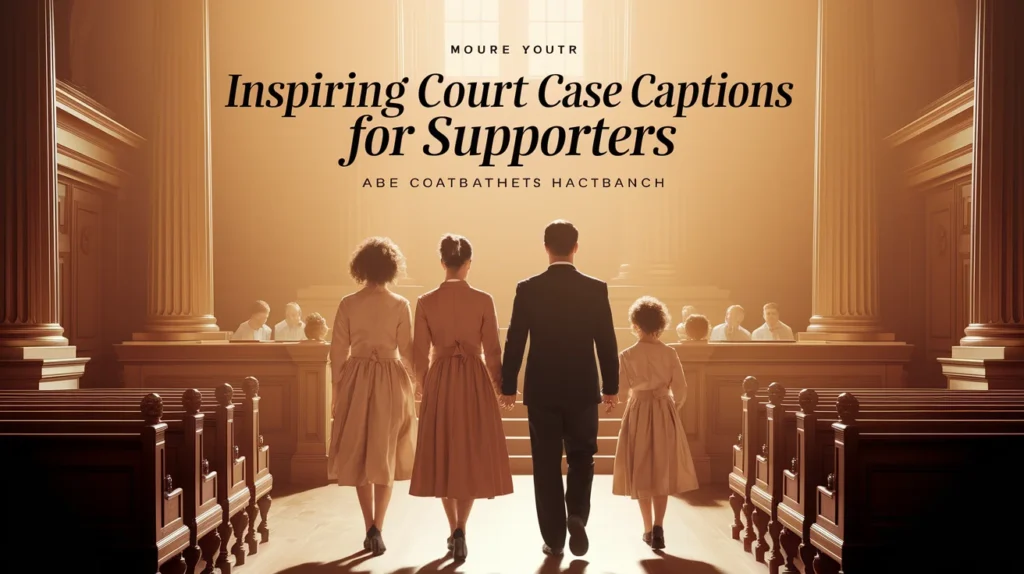 Inspiring Court Case Captions For Supporters and Family