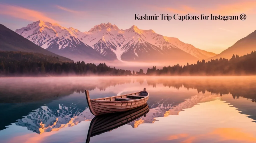 Kashmir Trip Captions for Instagram