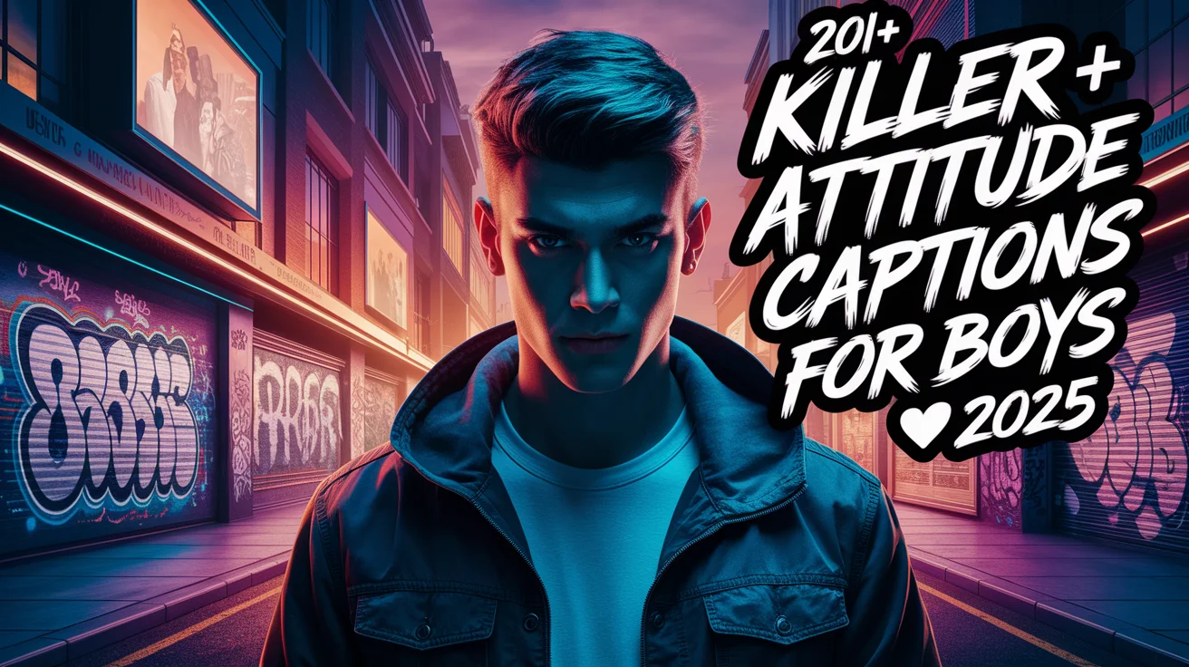 Killer Attitude Captions for Boys