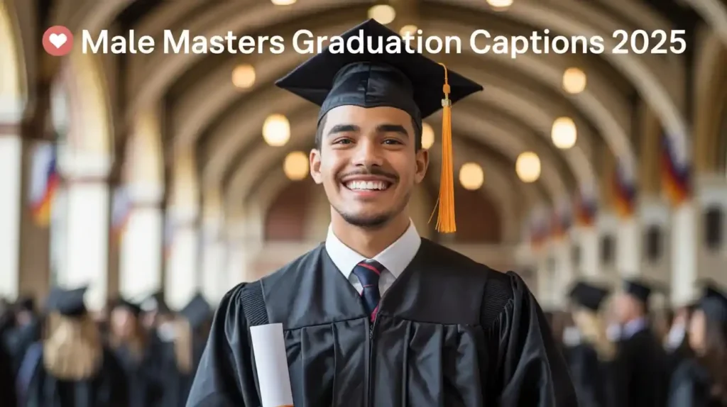 Male Masters Graduation Captions