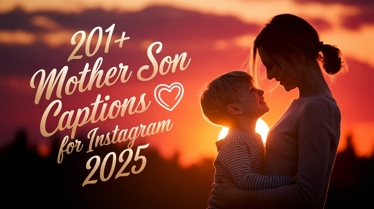 Mother Son Captions