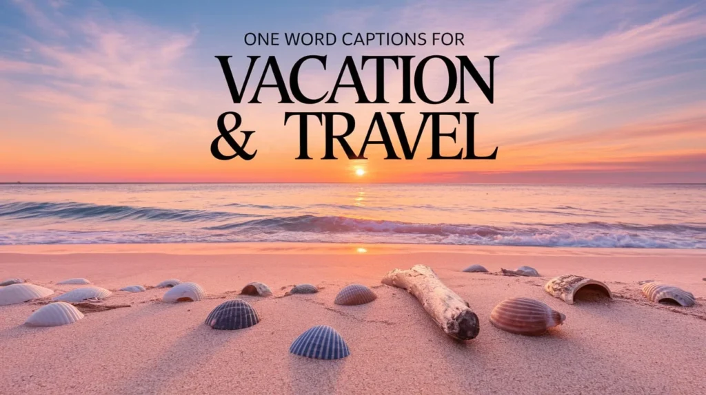 One Word Captions for Vacation & Travel