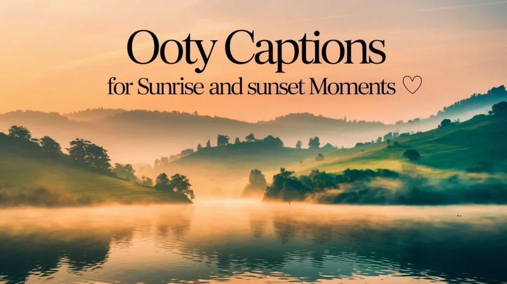 Ooty Captions for Sunrise and Sunset Moments