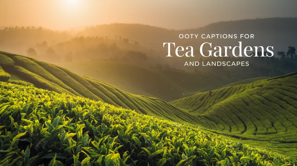 Ooty Captions for Tea Gardens and Landscapes
