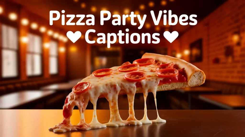 Pizza Party Vibes Captions