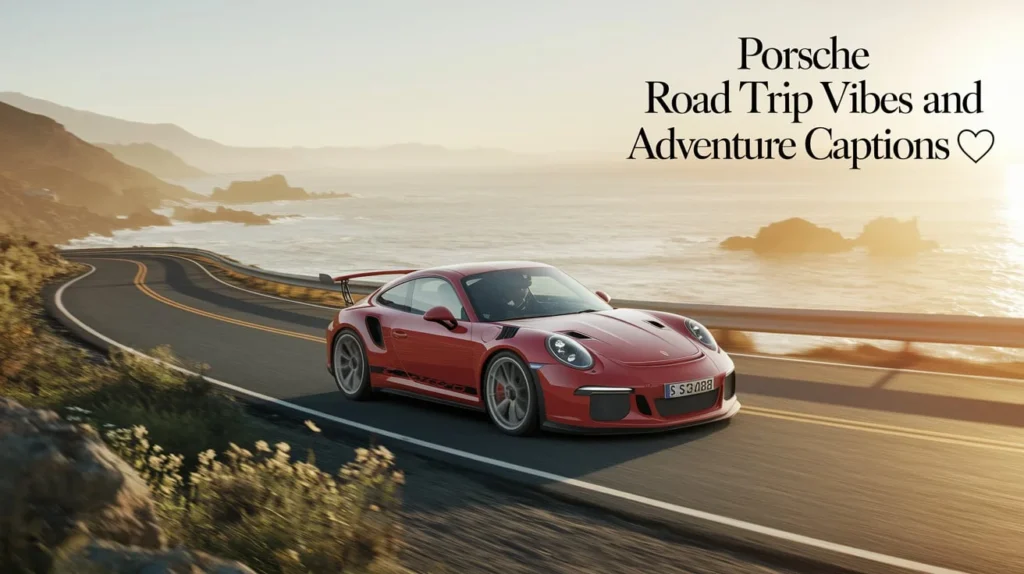 Porsche Road Trip Vibes and Adventure Captions