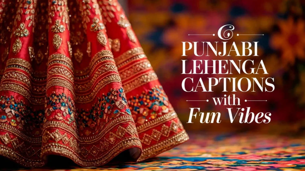 Punjabi Lehenga Captions With Fun Vibes