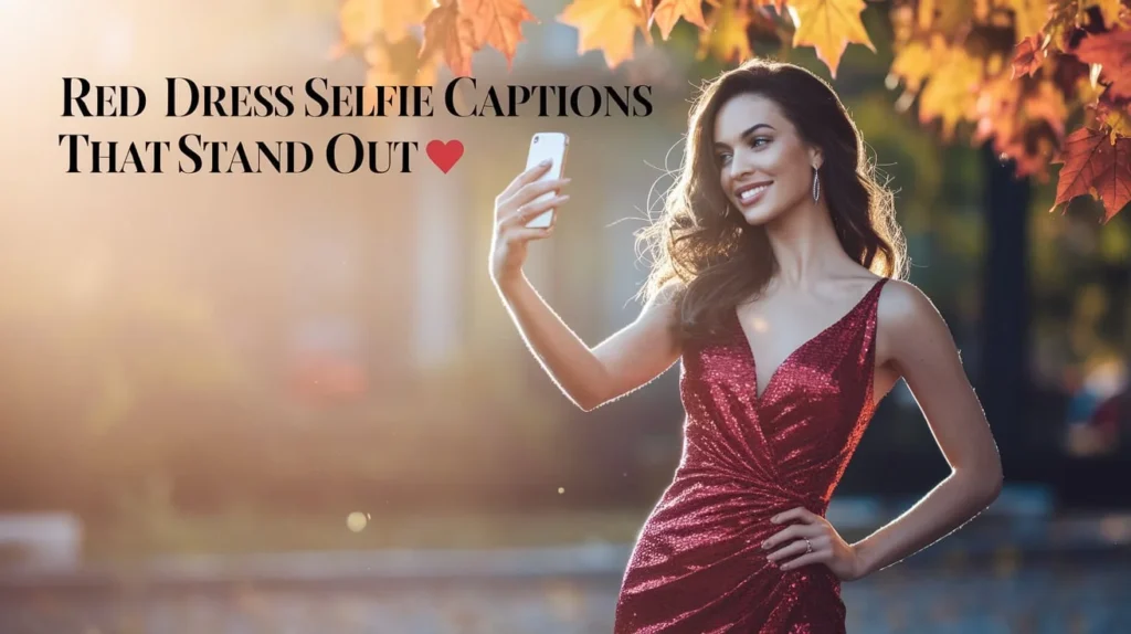 Red Dress Selfie Captions That Stand Out