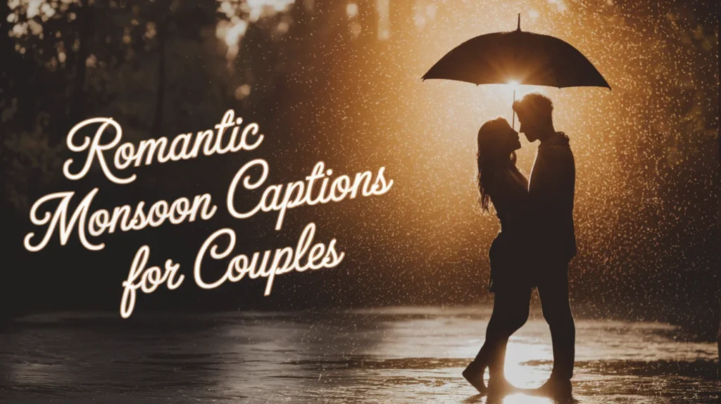 Romantic Monsoon Captions for Couples
