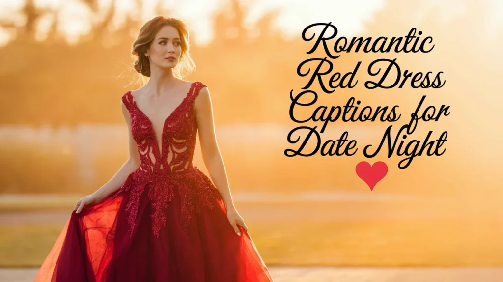 Romantic Red Dress Captions for Date Night