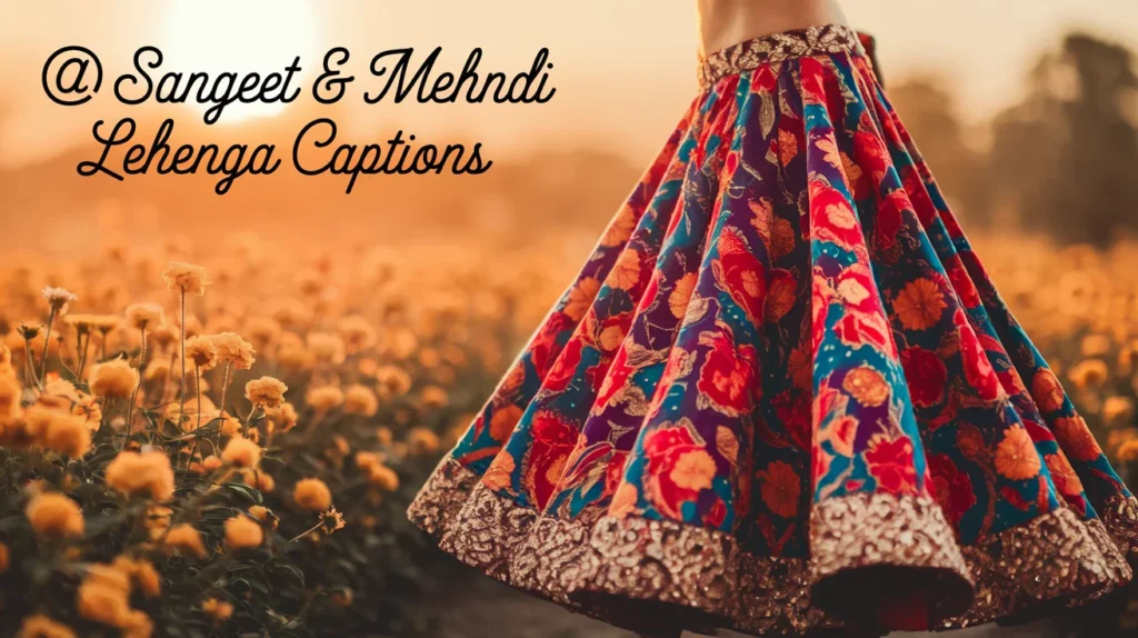 Sangeet & Mehndi Lehenga Captions