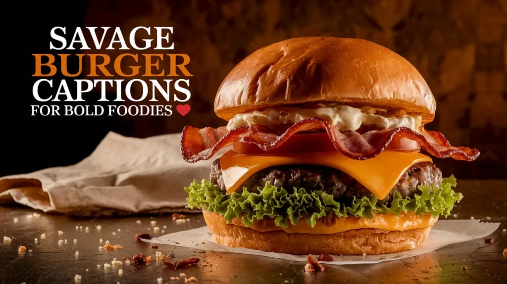 Savage Burger Captions For Bold Foodies
