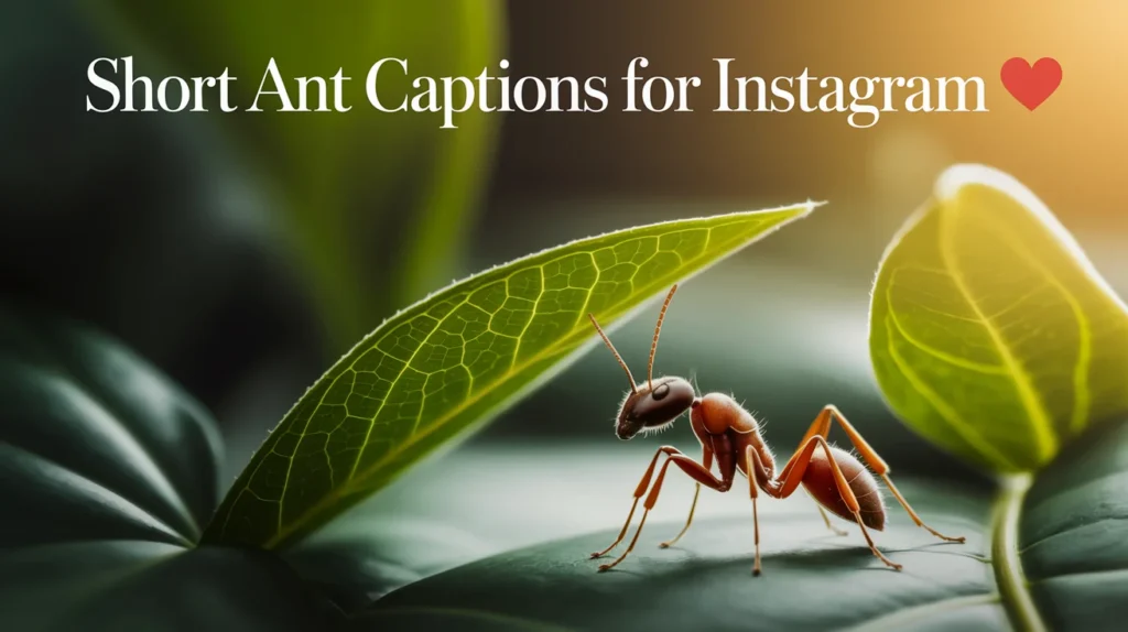 Short Ant Captions For Instagram
