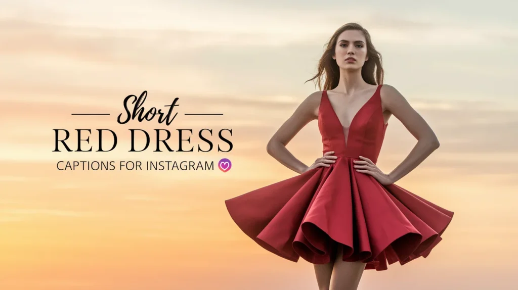Short Red Dress Captions for Instagram