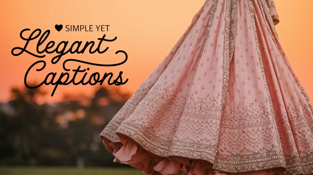 Simple Yet Elegant Lehenga Captions