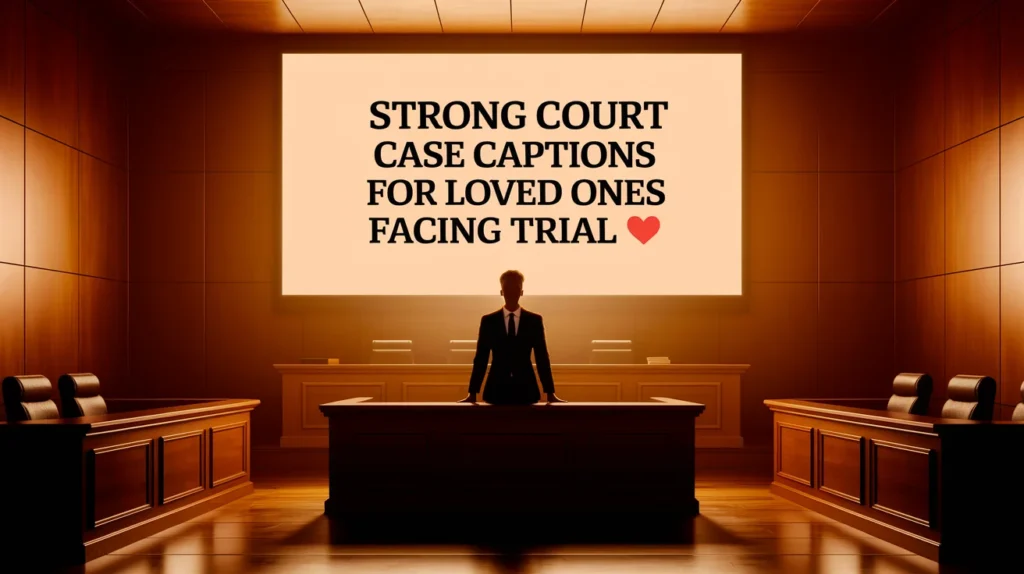 Strong Court Case Captions For Loved Ones Facing Trial