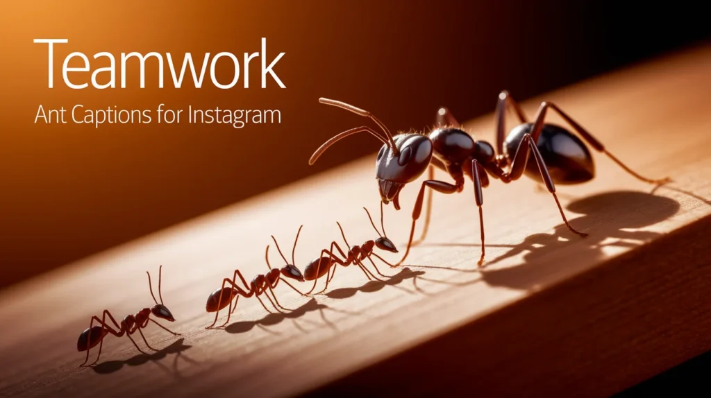 Teamwork Ant Captions For Instagram