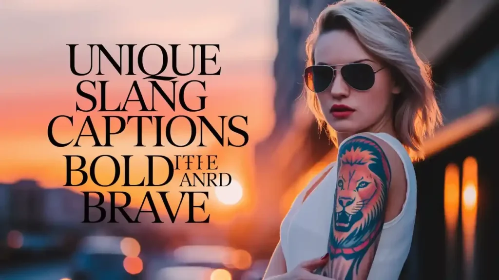 Unique Slang Captions for the Bold and Brave