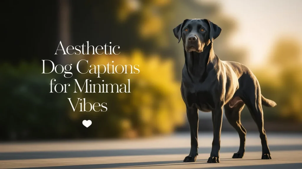 Aesthetic Dog Captions for Minimal Vibes