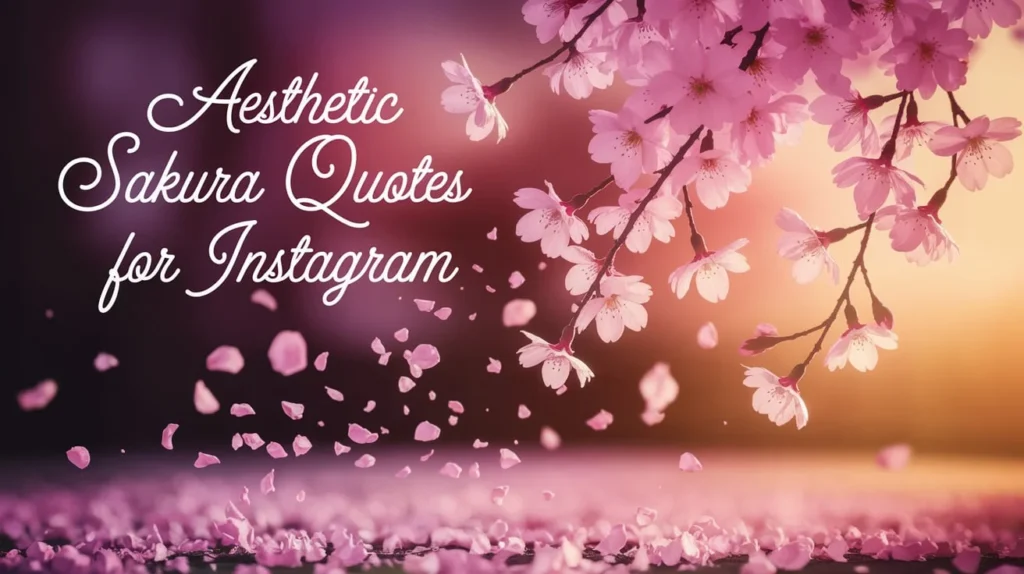 Aesthetic Sakura Quotes for Instagram