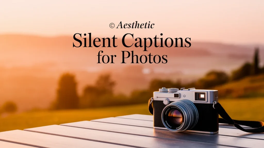 Aesthetic Silent Captions for Photos