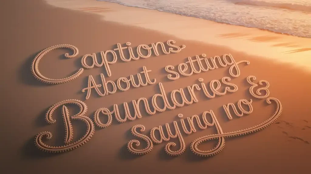 Captions About Setting Boundaries & Saying No