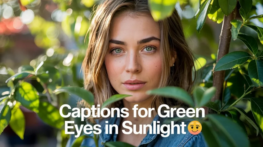 Captions for Green Eyes in Sunlight