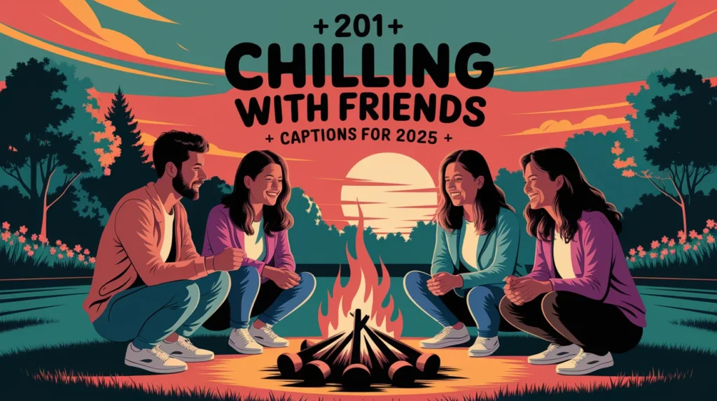 Chilling with Friends Captions